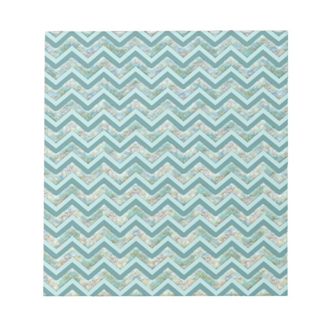 Mor i Pearl Teal ZigZag Anteckningsblock (Framsida)