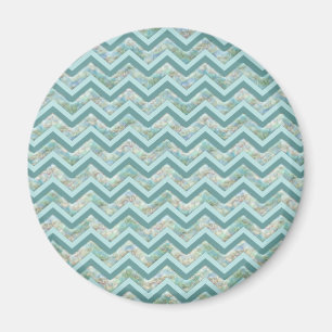 Mor i Pearl Teal ZigZag Magnet