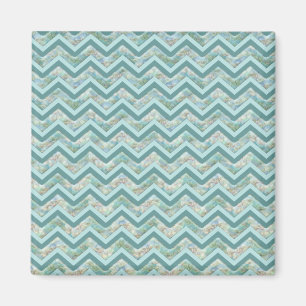 Mor i Pearl Teal ZigZag Magnet