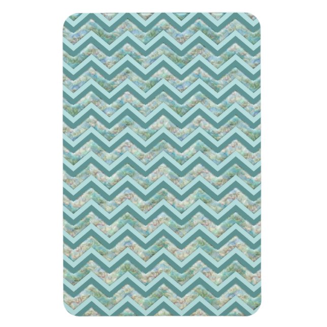 Mor i Pearl Teal ZigZag Magnet (Vertikal)