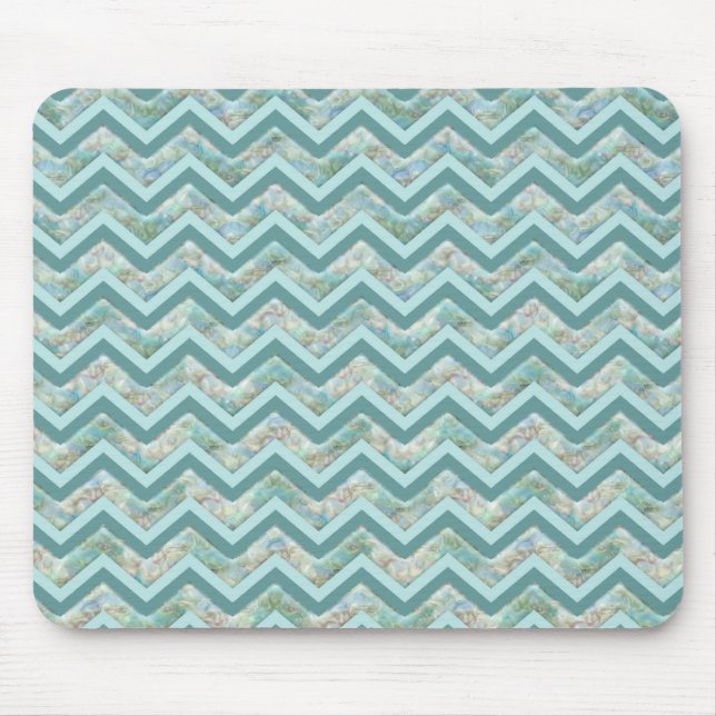 Mor i Pearl Teal ZigZag Musmatta (Framsidan)