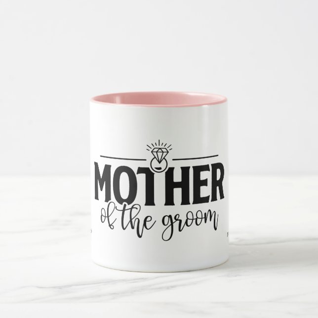 Mor i Personligen Groom Flowing Script Mugg (Center)
