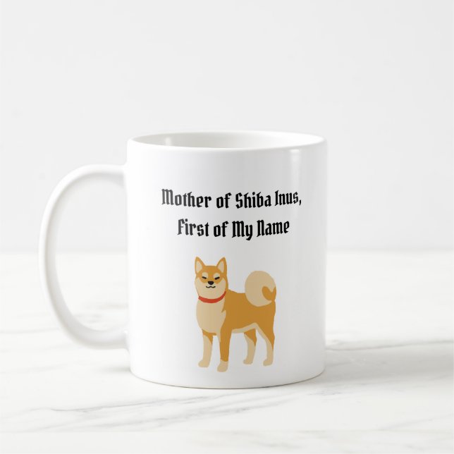 Mor i Shiba Inus, första Namn Kaffemugg (Vänster)