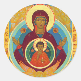 Mor i skylten runt klistermärke