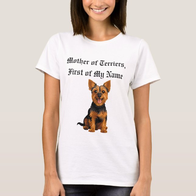 Mor i Terriers, första Namn T Shirt (Framsida)