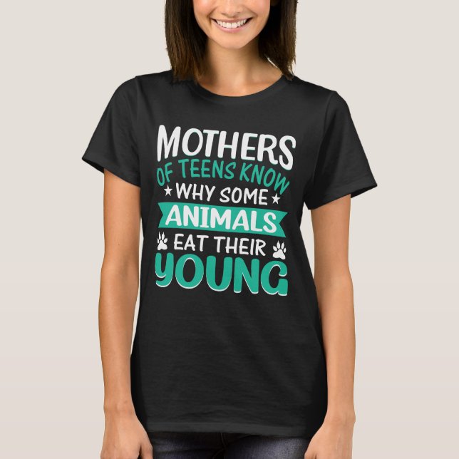 Mor i tonåringar lustig sarkastisk ironisk t shirt (Framsida)