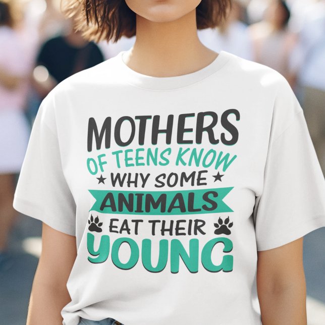 Mor i tonåringar lustiga sarkastiska ironiska T-Sh T Shirt (Skapare uppladdad)