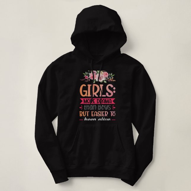 Mor i tre föräldrasköna flickor Mamma T Shirt (Design framsida)