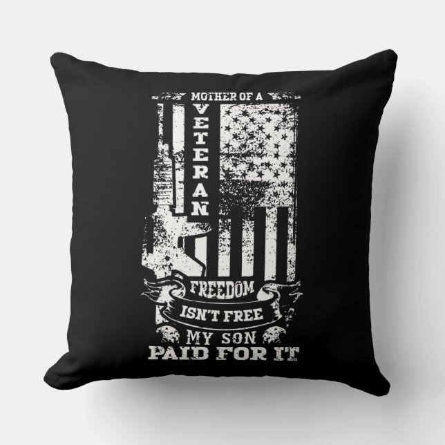 Mor i Veteran | Patriotic Military Tribute Kudde (Framsida)