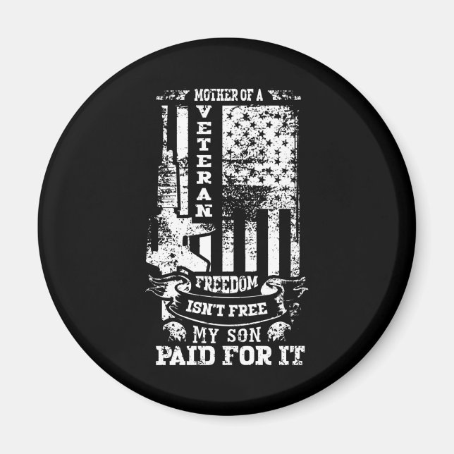 Mor i Veteran | Patriotic Military Tribute Magnet (Framsidan)