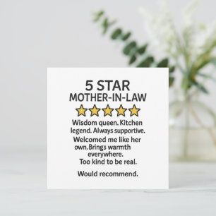 mor-in-Law med 5 stjärnor Kort