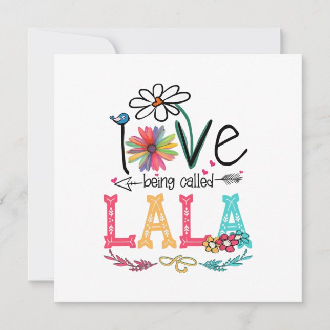 Mor jag älskar att kallas Lala solros födelsedag Inbjudningar (Framsida)