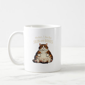 Mor, jag är bara hud och ben – Rolig knubbig katt Kaffemugg