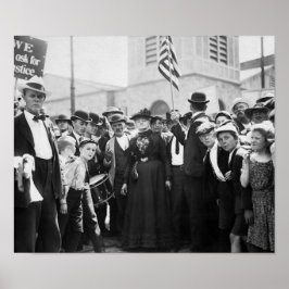 Mor Jones With Striking Workers - 1903 Poster
