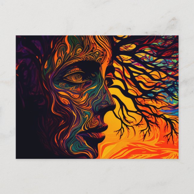 Mor jorden som Träd Vykort (Framsida)