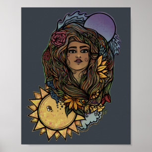 Mor jorden World Tarot Goddess Poster
