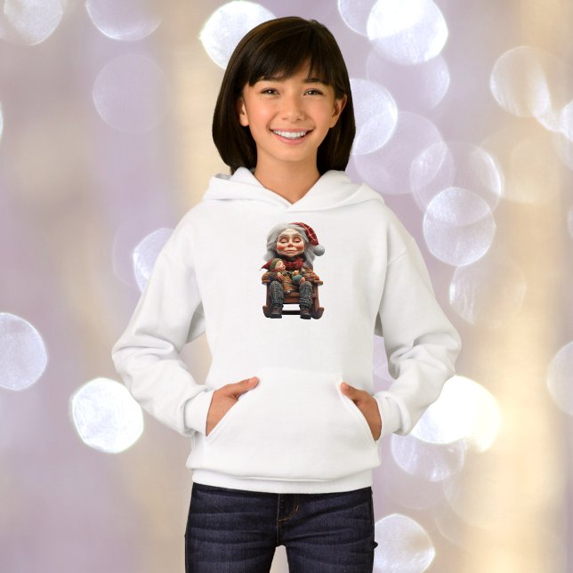 Mor jul II Flickans Hoodie T Shirt (Skapare uppladdad)