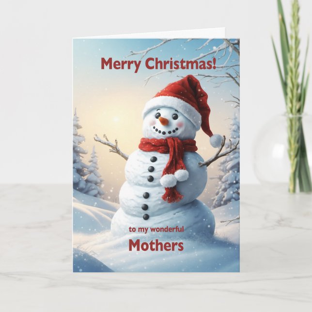 Mor jul Snögubbe Helgkort (Framsida)