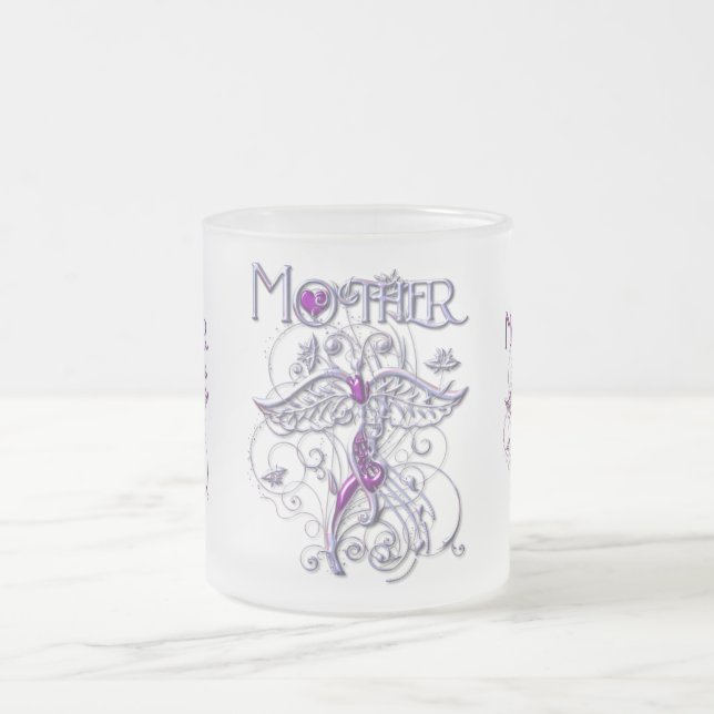 Mor kaffe frostad glasmugg (Center)