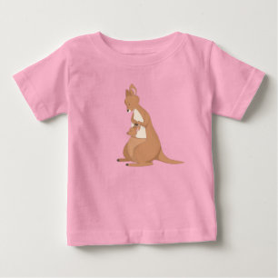 Mor Kangaroo med Baby T Shirt
