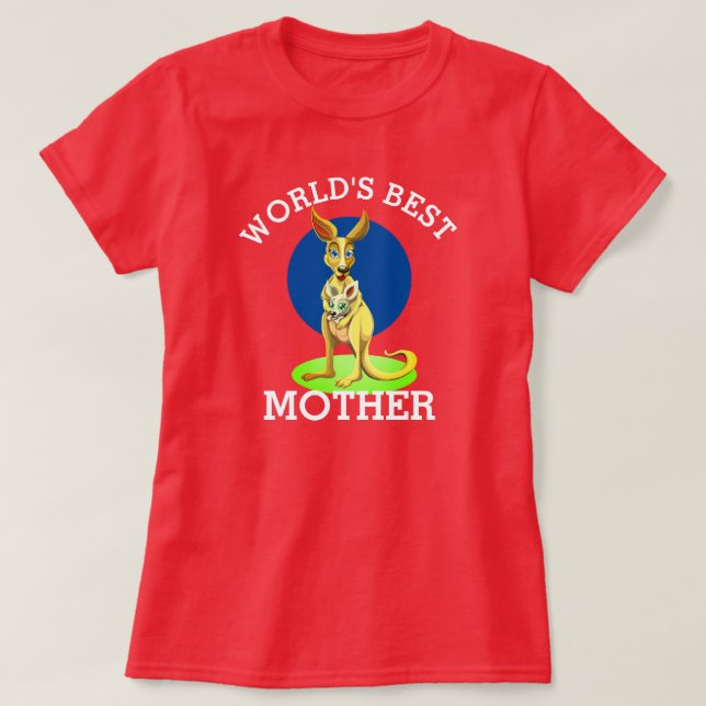 Mor Kangaroo och Baby T-Shirt (Design framsida)