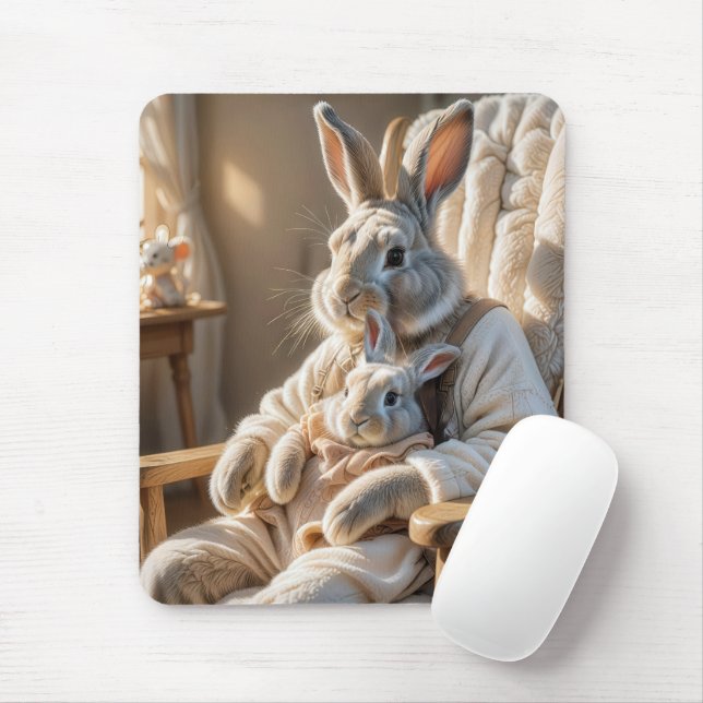 Mor-kanin med Baby Bunny Musmatta (Med mus)