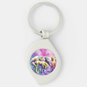 Mor Kärlek Swirl Silverfärgad Nyckelring