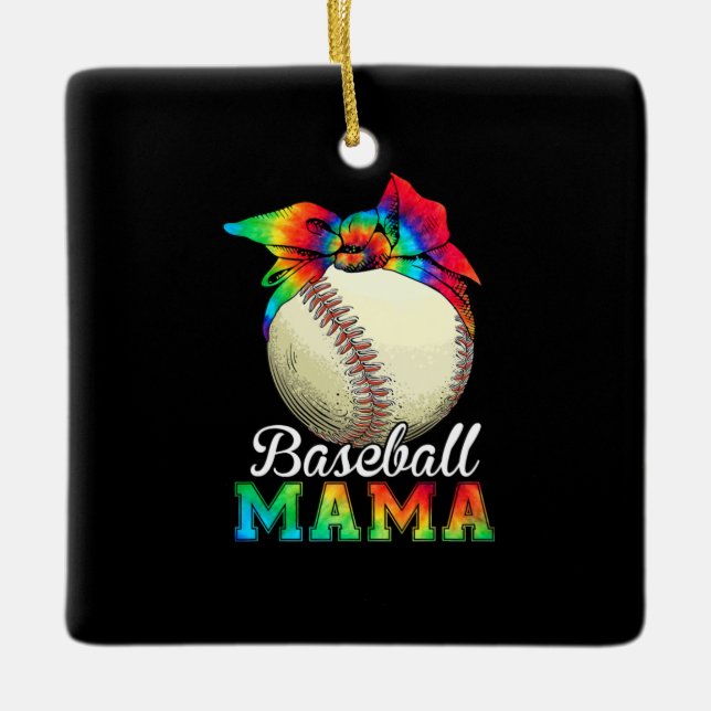 Mor Konst Baseboll Mamma Födelsedag Julgransprydnad Keramik (Framsida)