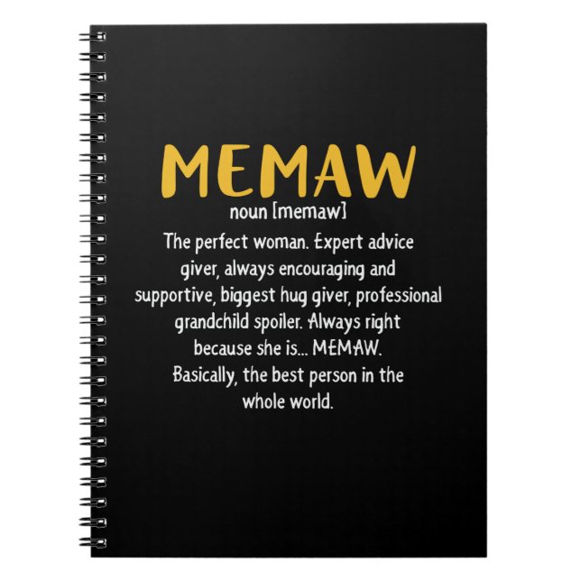 Mor Konst Mormor Definition Anteckningsbok (Framsidan)