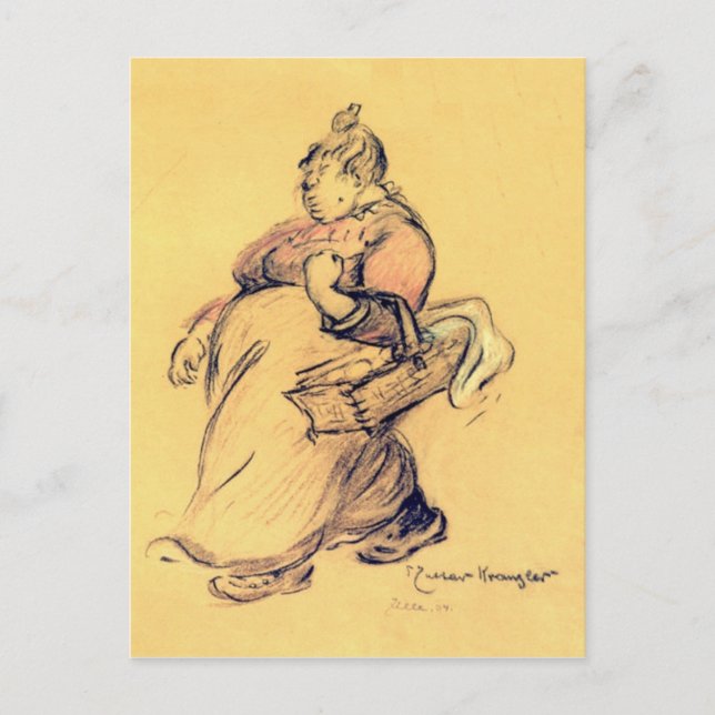 Mor Kranzler - Vintagen Vykort (Framsida)