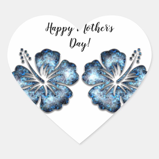 Mor kvadratdekal hjärtformat klistermärke (Framsida)