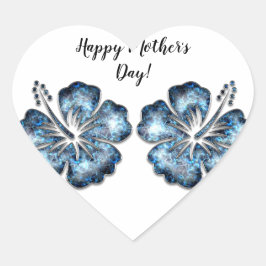 Mor kvadratdekal hjärtformat klistermärke