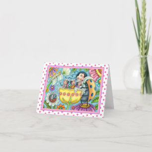 MOR LADYBAG & BARN, TULPAN BUBBELBAD Blank Kort