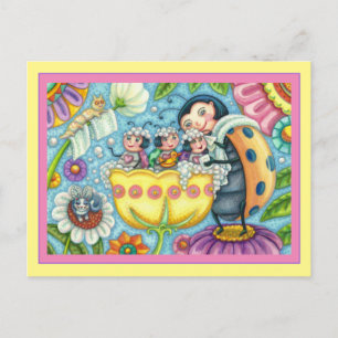 MOR LADYBUG & BARN, TULIP BUBBLE BATH VYKORT