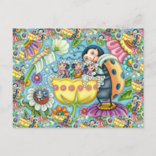 MOR LADYBUG & BARN, TULIP BUBBLE BATH VYKORT