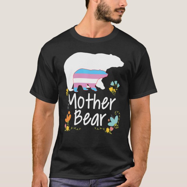 Mor Lgbt Bear Transgender Rainbow Lgbt Lesb T Shirt (Framsida)