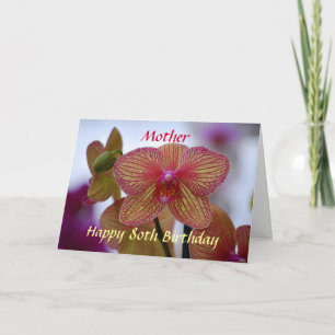 Mor Lycklig 80:e födelsedagen Phalaenopsis Orchid Kort