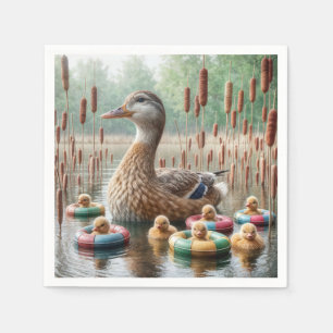 Mor Mallard Anka med anklings Pappersservett