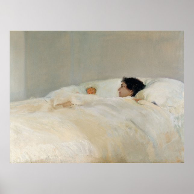 Mor målning av Joaquin Sorolla Poster (Framsidan)