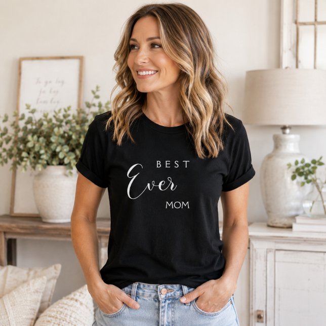 Mor mamma bäst någonsin svart t shirt (Skapare uppladdad)