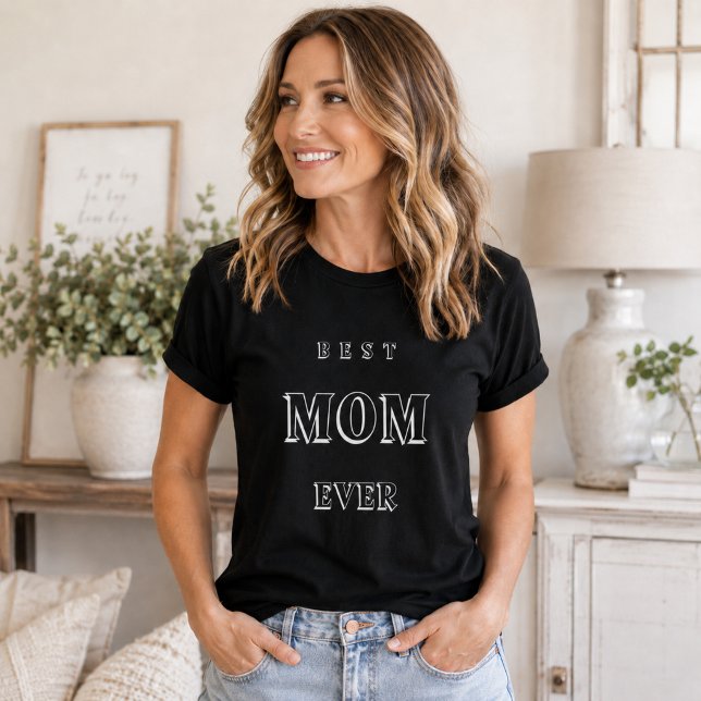 Mor mamma bäst någonsin svart t shirt (Skapare uppladdad)