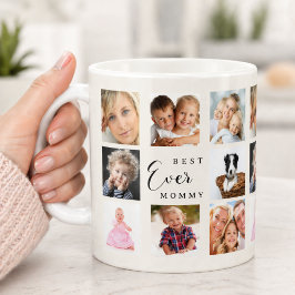 Mor mamma fotokollage elfenben kräm kaffemugg