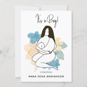 *~* Mor Mamma Holding Baby Blommigt Baby Shower Bo Inbjudningar