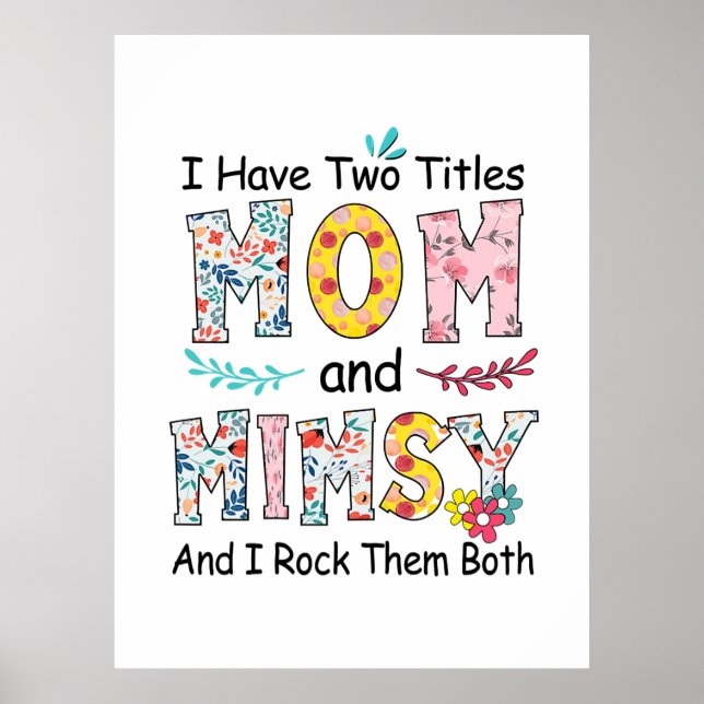 Mor Mamma och Mimsy-Blommigtens födelsedag Poster (Framsidan)