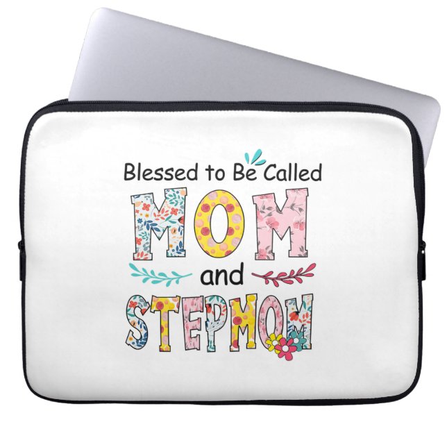 Mor Mamma och Stepmamma-födelsedagen Laptop Fodral (Framsidan)