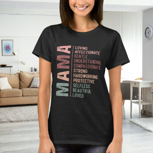Mor mamma ord art kärlek svart t shirt