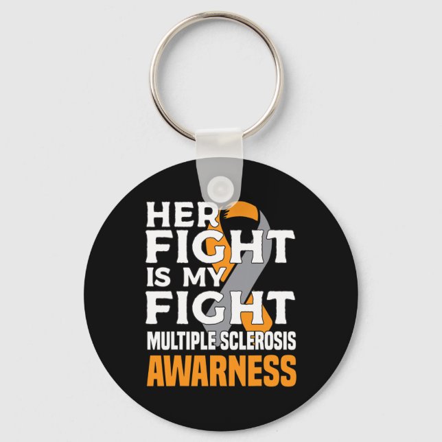 Mor Många Sclerosis Awareness Kvinnor Nyckelring (Framsida)