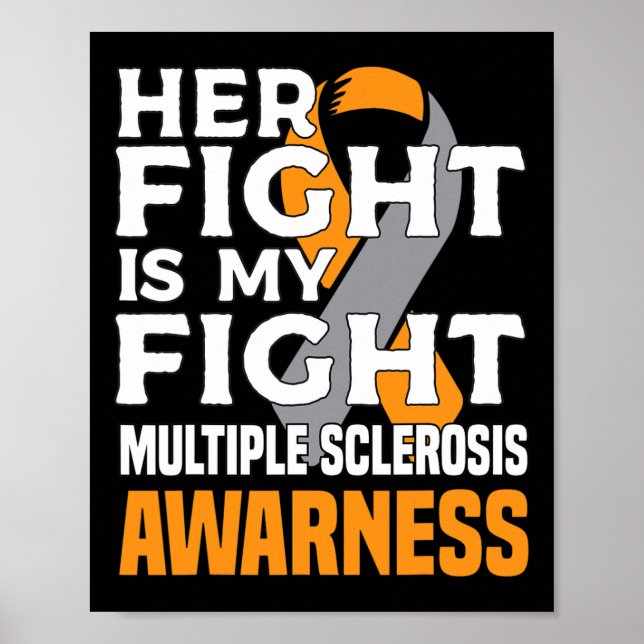 Mor Många Sclerosis Awareness Kvinnor Poster (Framsidan)