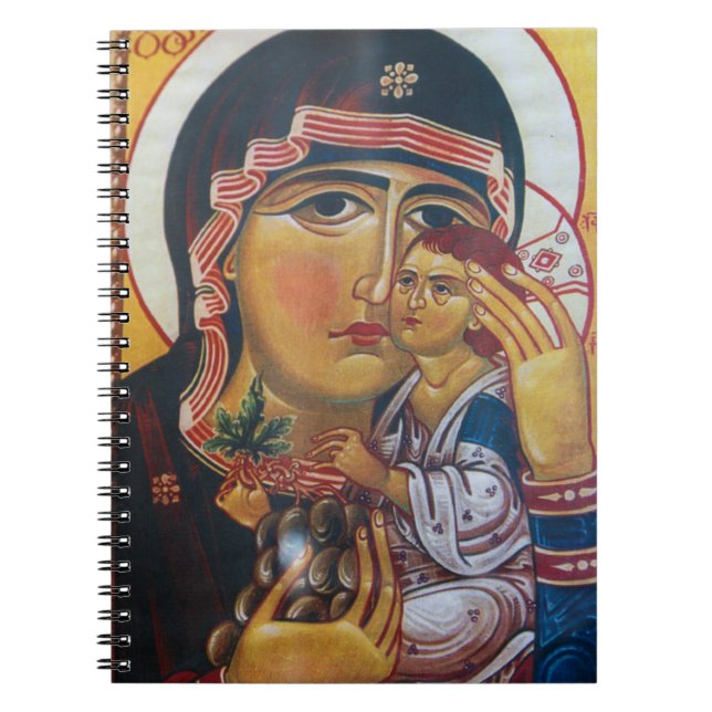 Mor Maria och Jesus konst Anteckningsbok (Framsidan)