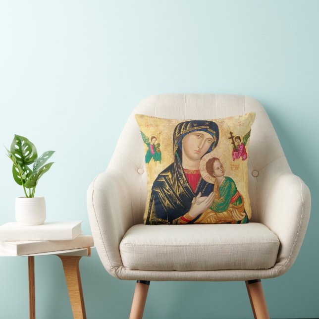 MOR MARY & BABY JESUS ART PILLOW KUDDE (Stol)